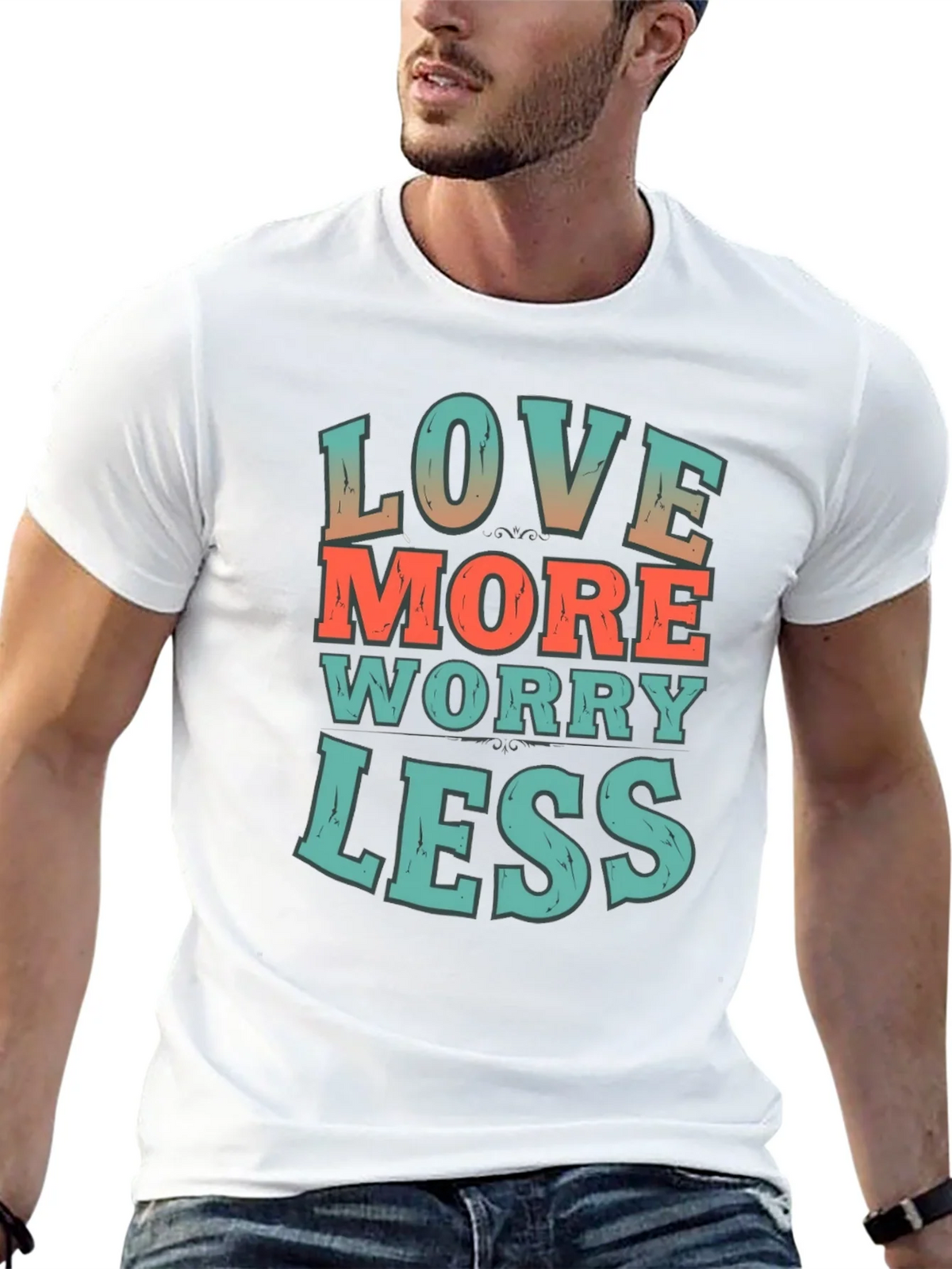 Love More Worry Less Graphic T-Shirt