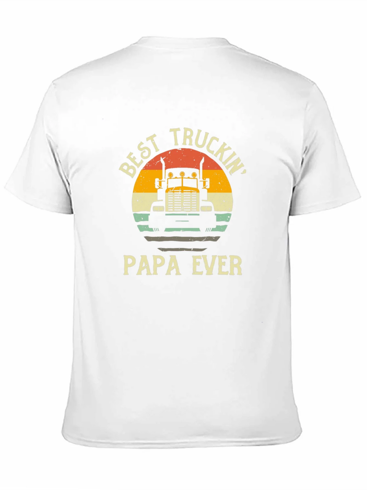 Best Truckin Papa Ever Black T-Shirt