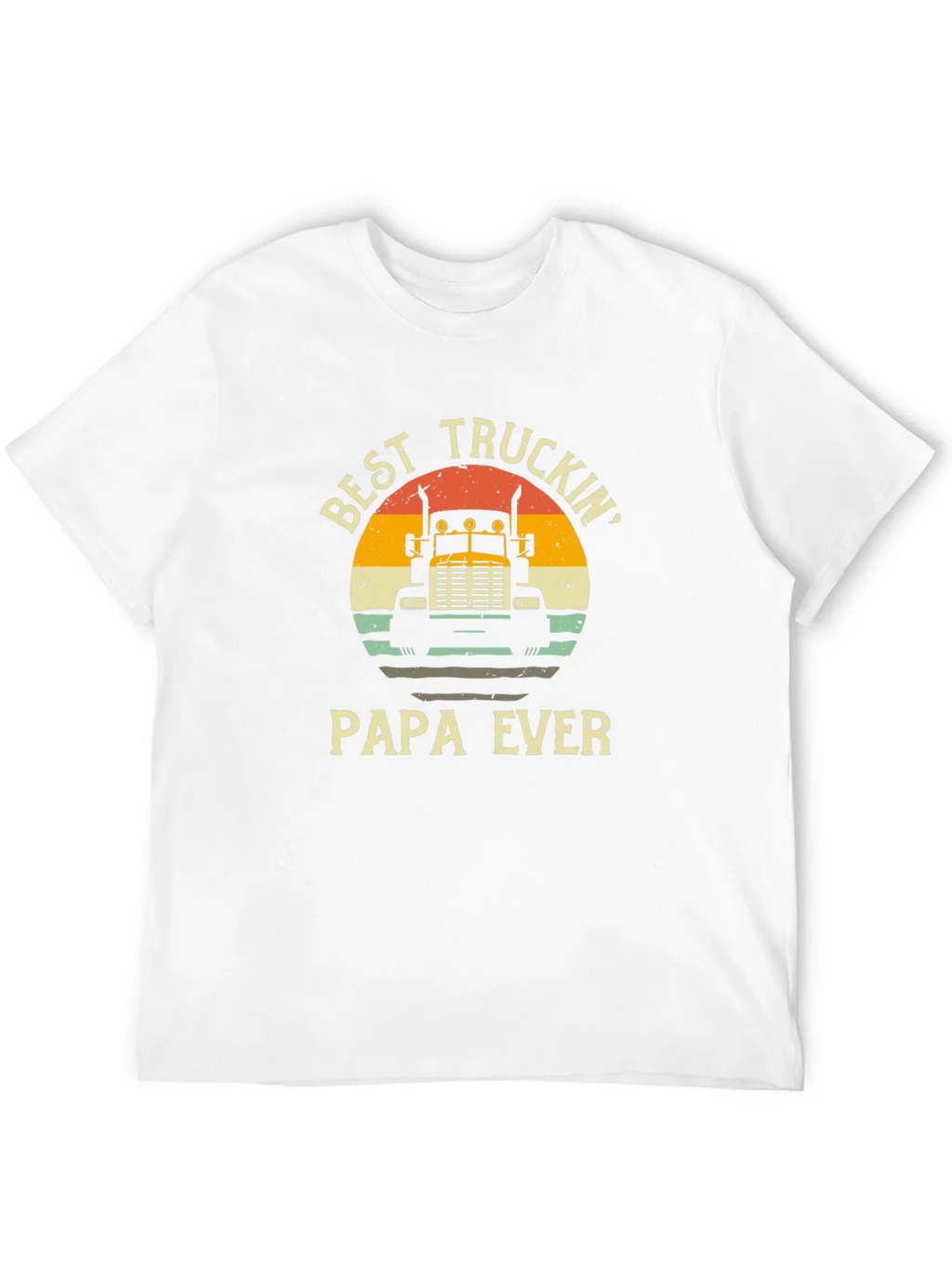 Best Truckin Papa Ever Black T-Shirt