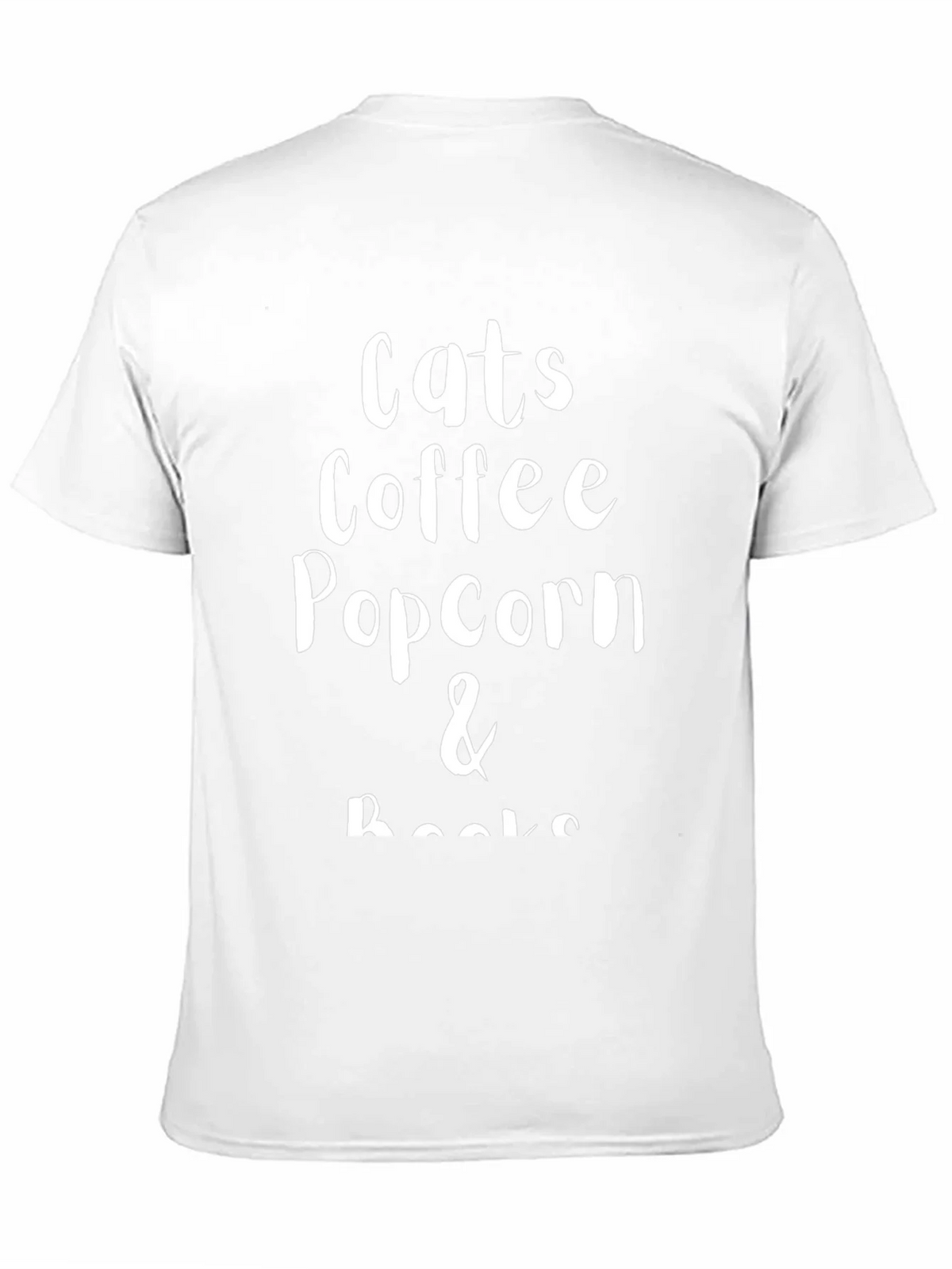 Cats Coffee Popcorn & Books T-Shirt