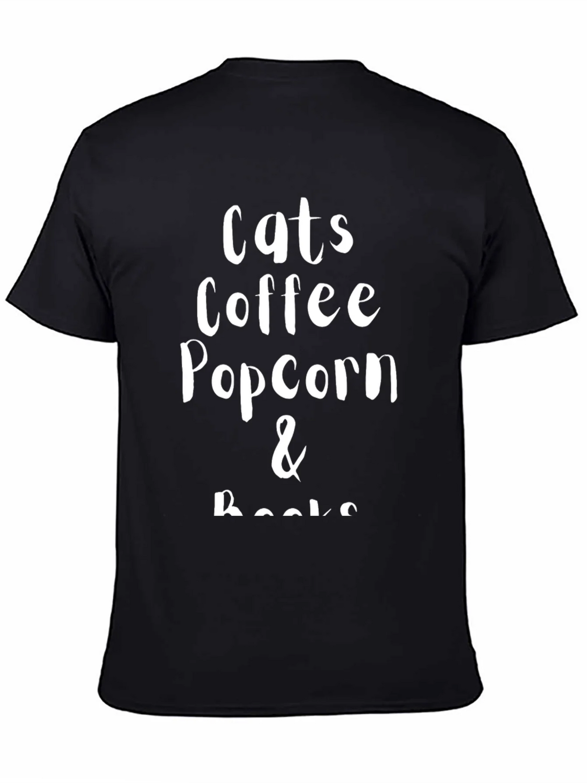 Cats Coffee Popcorn & Books T-Shirt