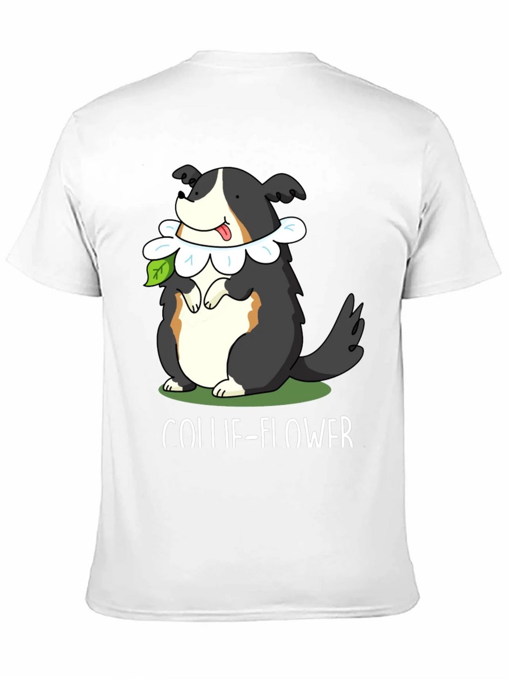 Collie-Flower T-Shirt: Dog & Flower Pun