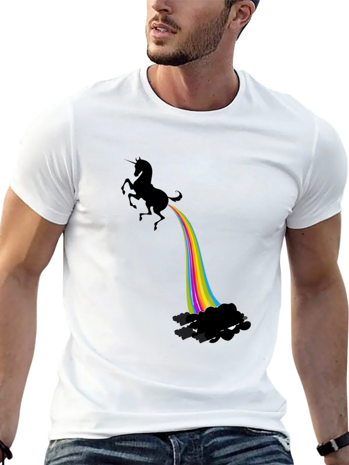 Unicorn Rainbow Funny Graphic T-Shirt