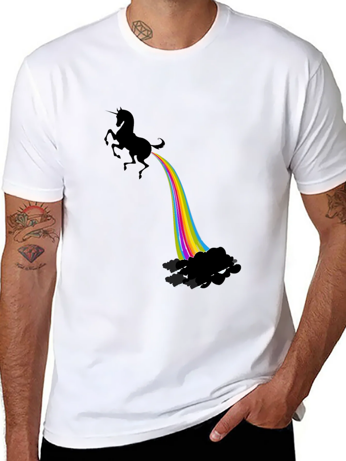 Unicorn Rainbow Funny Graphic T-Shirt