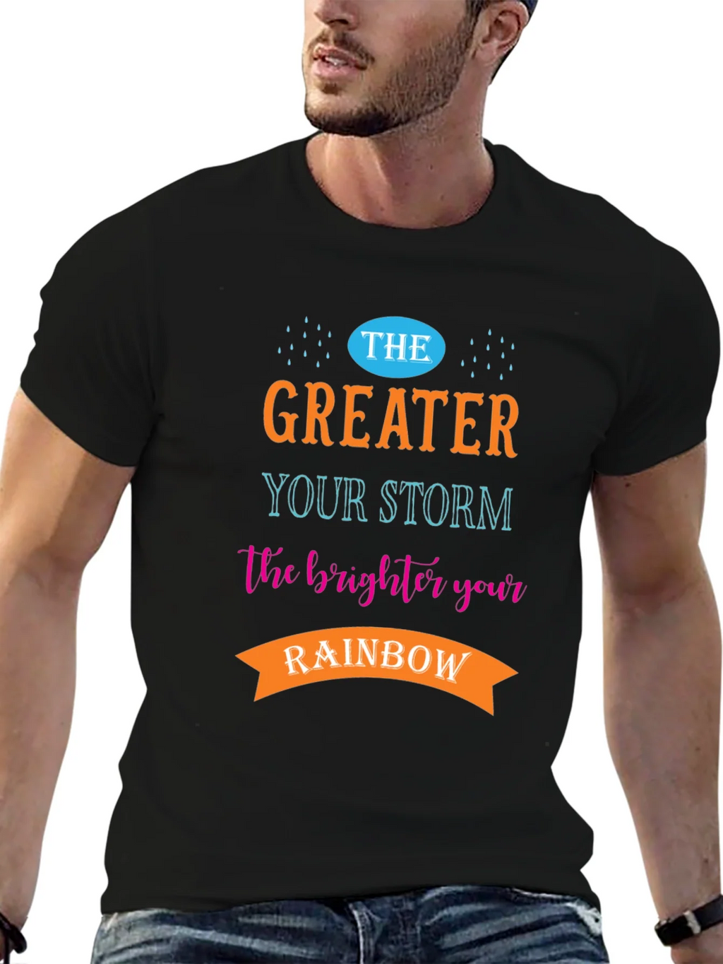 Greater Your Storm Brighter Rainbow T-Shirt