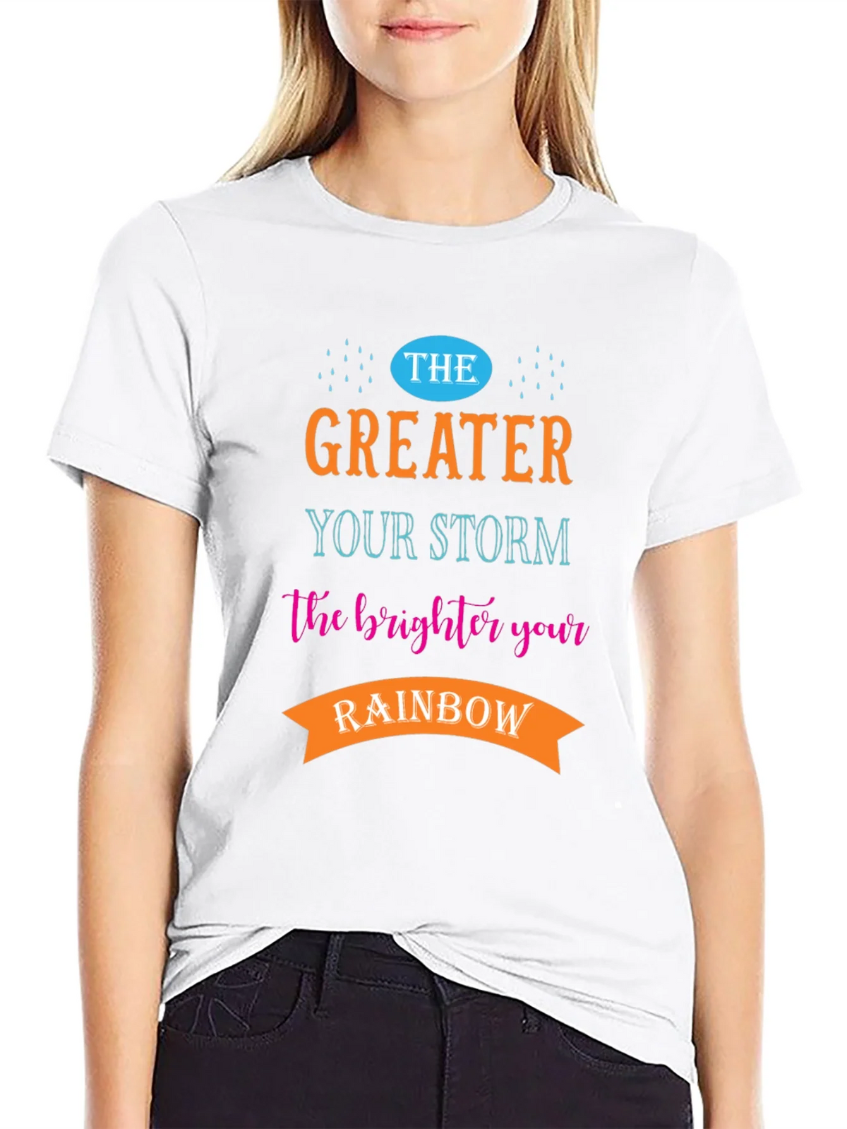 Greater Your Storm Brighter Rainbow T-Shirt