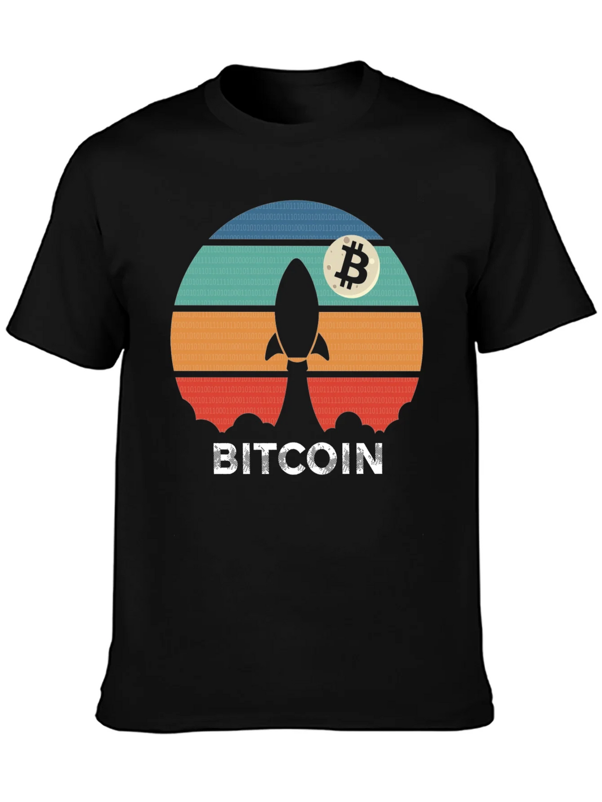 Bitcoin Rocket T-Shirt - Crypto Moonshot Tee