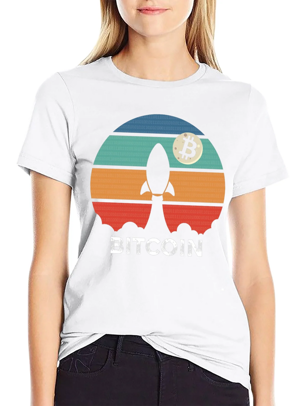 Bitcoin Rocket T-Shirt - Crypto Moonshot Tee